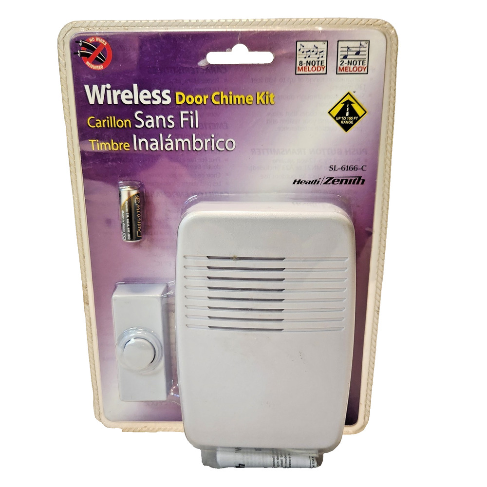 Wireless Doorbell Kit 2 or 8 Note Melody Front/Rear Door Chime 100' Range